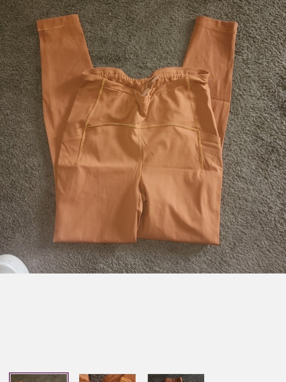 lululemon athletica Orange Leggings New Still
